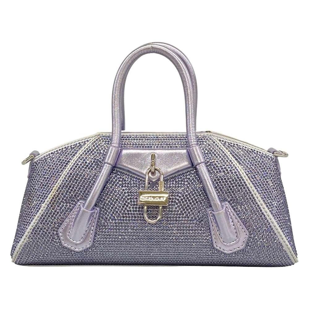 Givenchy Mini Antigone Stretch Handbag Cotton Leather Rhinestones